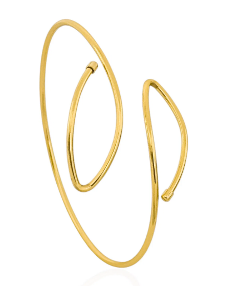 Bracelete Folheado a Ouro 18k e Prata Aro Design Folhas - Ouro