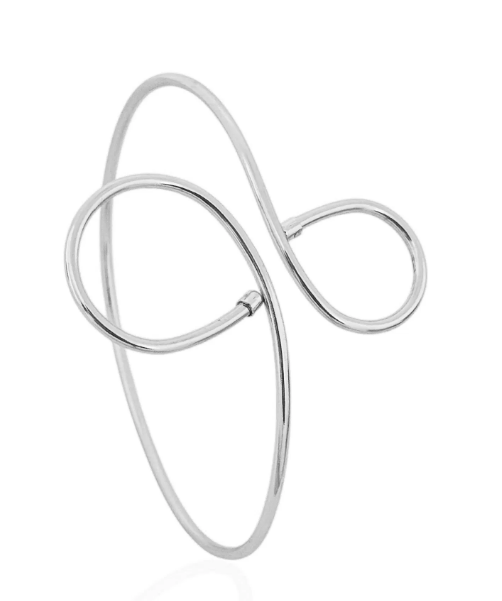 Bracelete Folheado a Ouro 18k e Prata Aro Design Organico - Prata