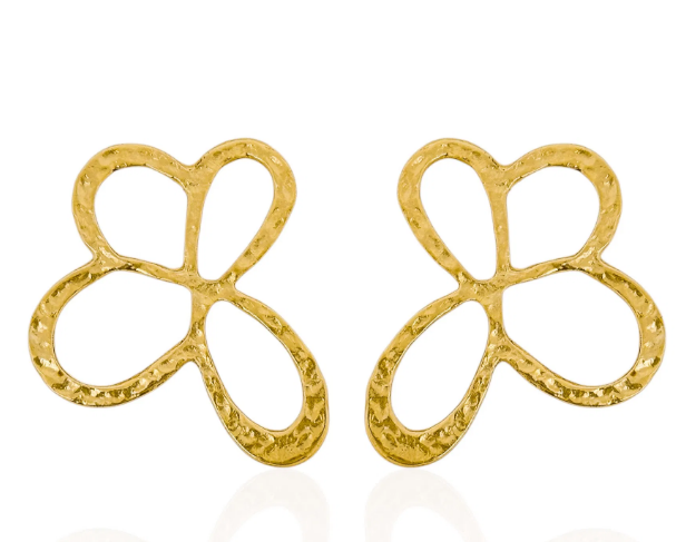Brinco Folheado a Ouro 18k Design Borboleta