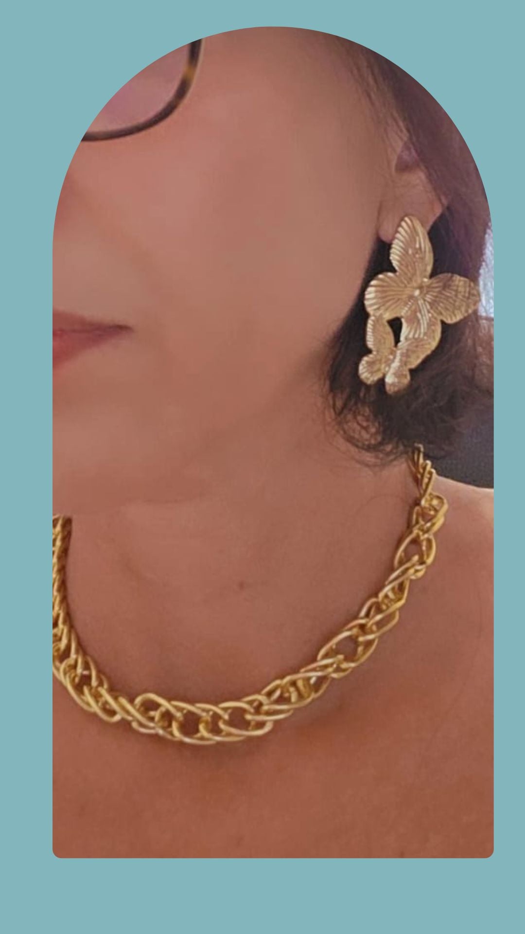 Brinco Folheado a Ouro 18k e Prata Borboletas Duo - Ouro